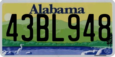 AL license plate 43BL948
