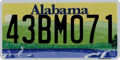AL license plate 43BM071
