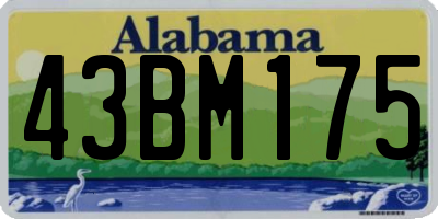 AL license plate 43BM175
