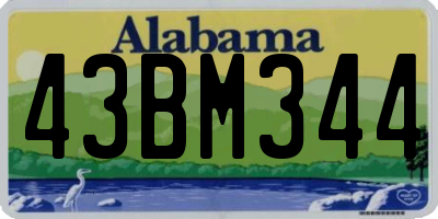 AL license plate 43BM344