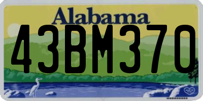 AL license plate 43BM370