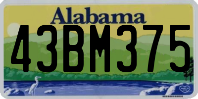 AL license plate 43BM375