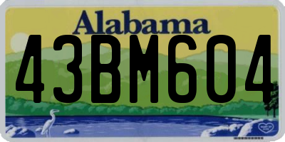AL license plate 43BM604