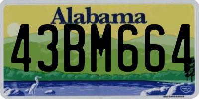 AL license plate 43BM664