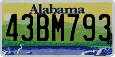 AL license plate 43BM793