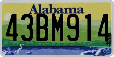 AL license plate 43BM914