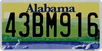 AL license plate 43BM916