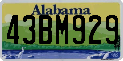 AL license plate 43BM929