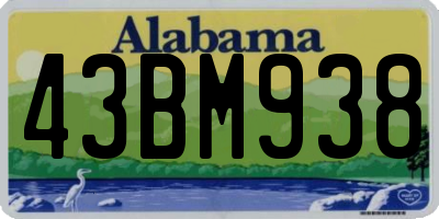 AL license plate 43BM938