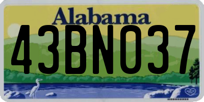 AL license plate 43BN037