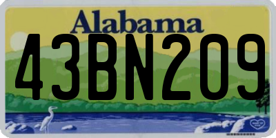 AL license plate 43BN209