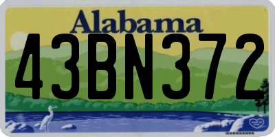 AL license plate 43BN372
