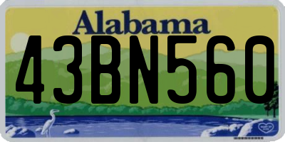 AL license plate 43BN560