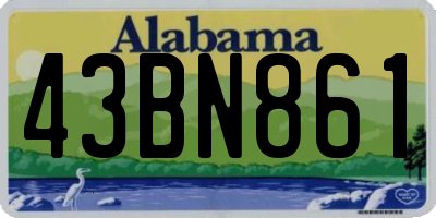 AL license plate 43BN861