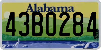 AL license plate 43BO284