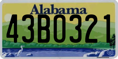 AL license plate 43BO321