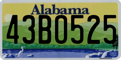 AL license plate 43BO525