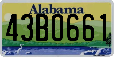 AL license plate 43BO661