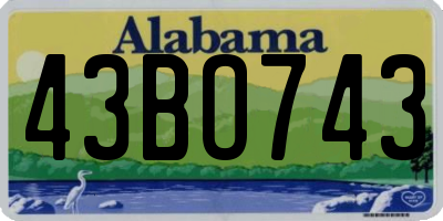 AL license plate 43BO743