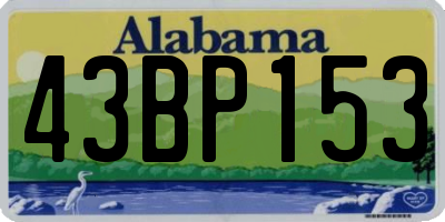 AL license plate 43BP153