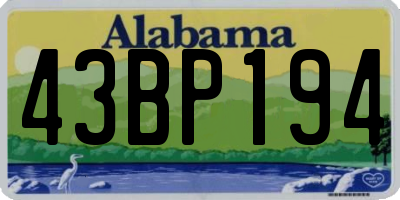 AL license plate 43BP194