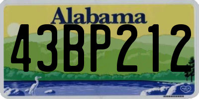 AL license plate 43BP212