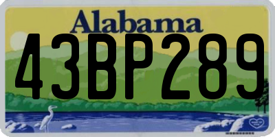 AL license plate 43BP289