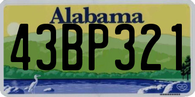 AL license plate 43BP321