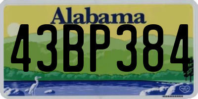 AL license plate 43BP384