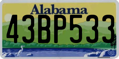 AL license plate 43BP533