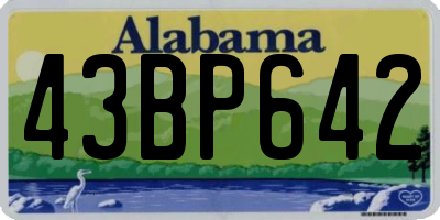 AL license plate 43BP642