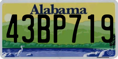 AL license plate 43BP719