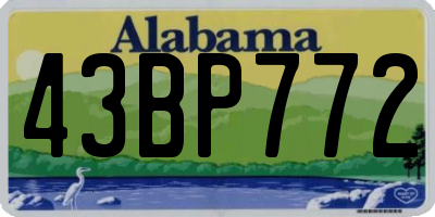 AL license plate 43BP772
