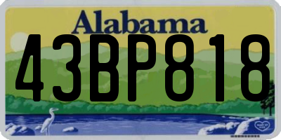 AL license plate 43BP818