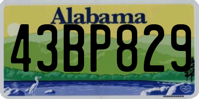 AL license plate 43BP829