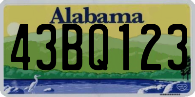 AL license plate 43BQ123