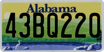 AL license plate 43BQ220