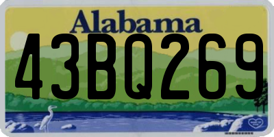 AL license plate 43BQ269