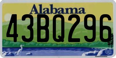 AL license plate 43BQ296