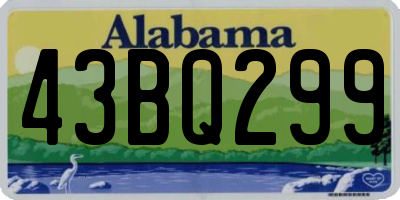 AL license plate 43BQ299