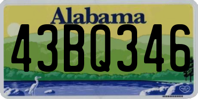 AL license plate 43BQ346