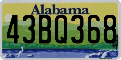 AL license plate 43BQ368
