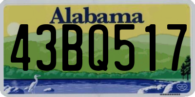 AL license plate 43BQ517