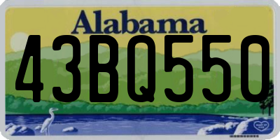 AL license plate 43BQ550