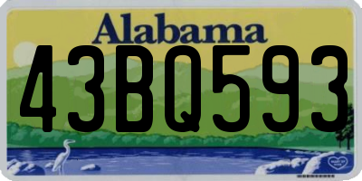 AL license plate 43BQ593