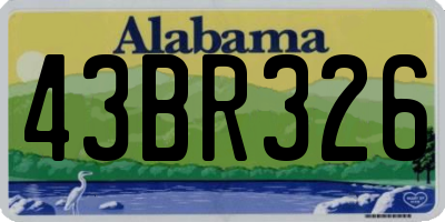 AL license plate 43BR326