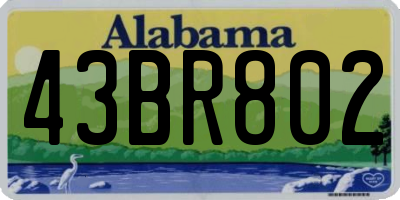 AL license plate 43BR802
