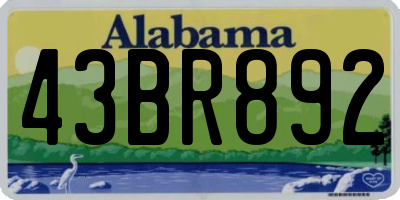 AL license plate 43BR892