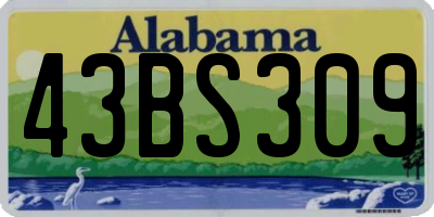 AL license plate 43BS309