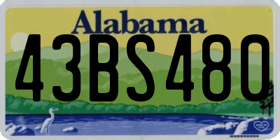 AL license plate 43BS480